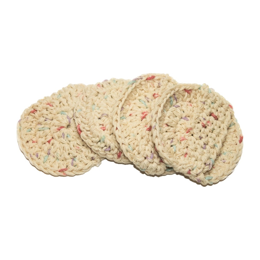 Crocheted Facial rounds Set of 10 100% Cotton Soft & Reusable